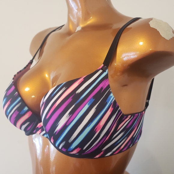 Victoria's Secret Pink multi striped bra 32C - Picture 5 of 7